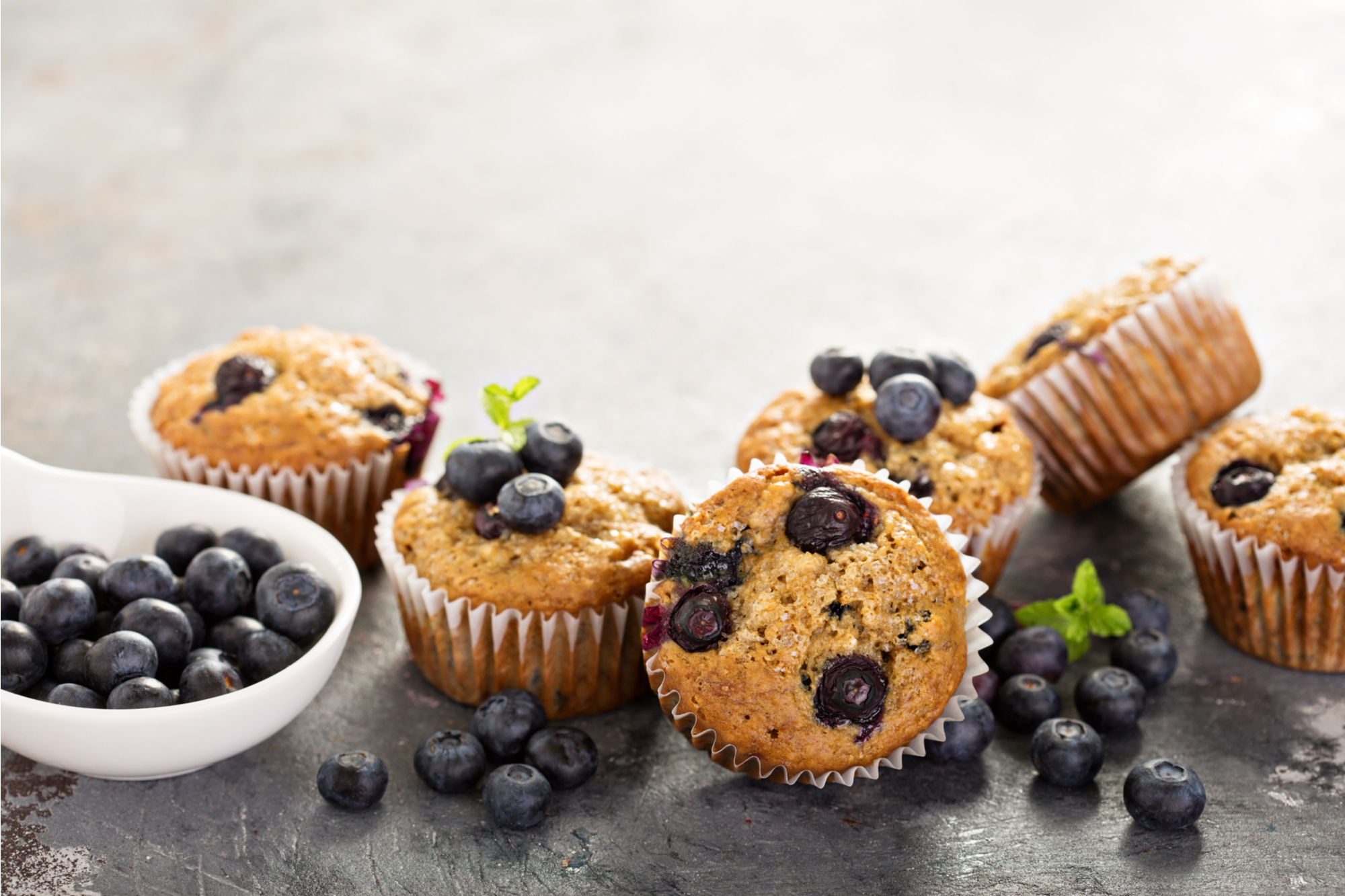 Blueberry breakfast oatmeal muffins